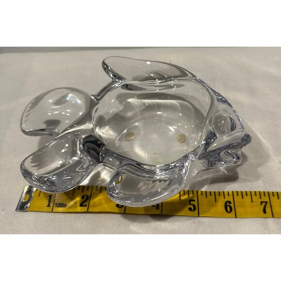 Fish Shaped Candy Trinket Art Vannes France Crystal Ring Dish 2”H x 6.5"L Vtg - Picture 7 of 10